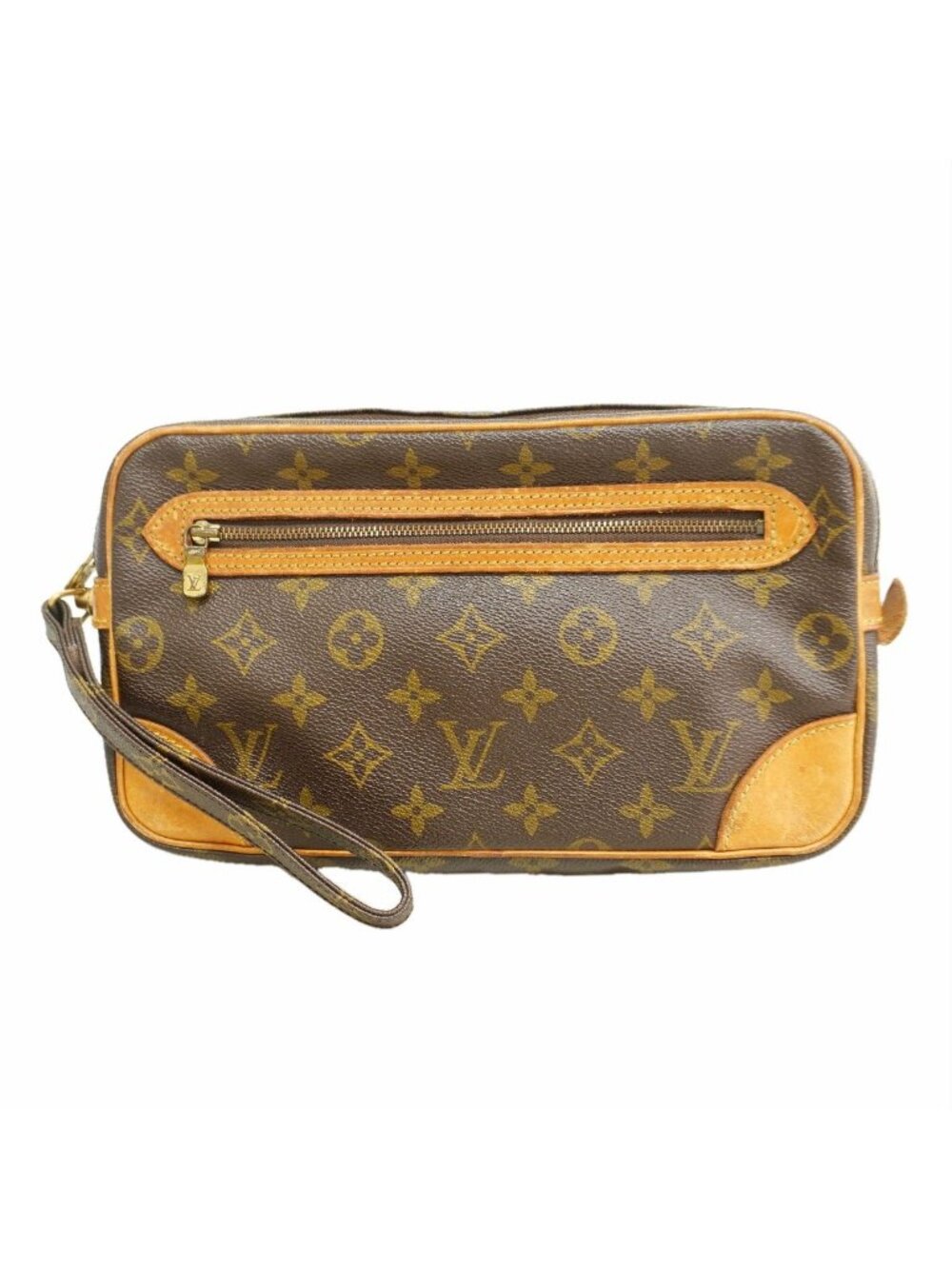 Louis Vuitton Clutch Monogram Marly Dragonne GM Brown